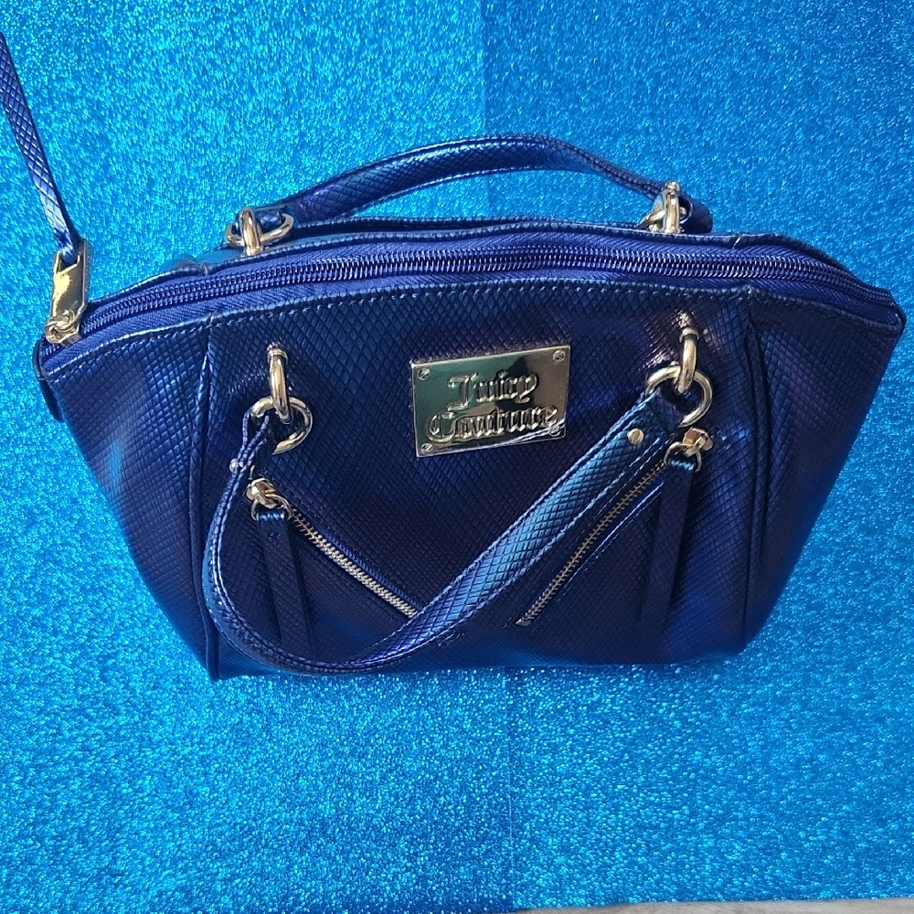 Vintage Juicy Couture Metallic Blue Handbag NWOT